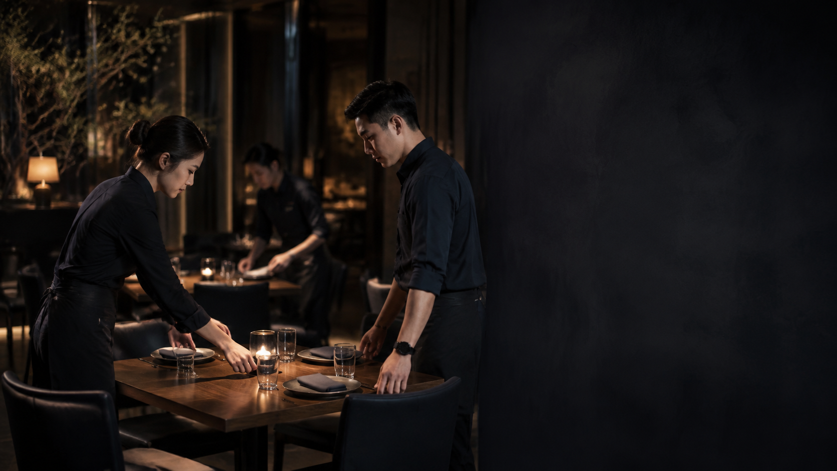 餐廳團隊在用餐尖峰協調桌位變動